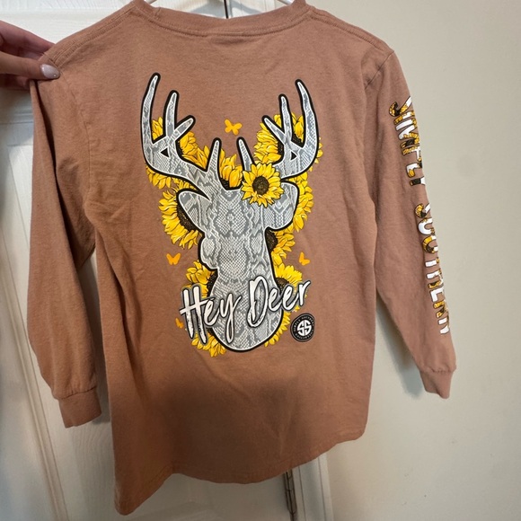 Simply Southern Kids Brown Long Sleeve Tee - Picture 2 of 3